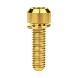 Wanyifa Titanium Bolt M5/M6x16 18 20 25 30 35mm Chamfered Hex Head with Non-shedding Washer Screw for Mountain Bike Road Bicycle Fixing Handlebar Stem