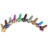 Wanyifa Titanium Bolt M4/M5x15mm Fancy Disc-Shaped Torx T25 Head Self-Tapping Screw for Motorcycle Bicycle Car Boat Refit