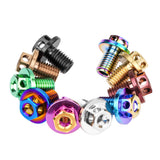 Wanyifa Titanium Bolt M7x10mm Oil Line Fitting Bolts Oil Pipe Hose Locking Screws for Bicycle