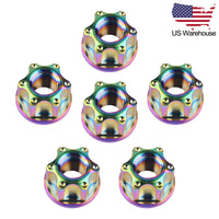 Wanyifa 6pcs Titanium Nut M6 M8 M10 M12 M14 M16 Fancy Flange Nuts US Stock