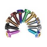 Wanyifa Titanium Bolt M4/M5x15mm Flange Torx Head Self-Tapping Screw for Motorcycle Car Boat Ti Fasteners
