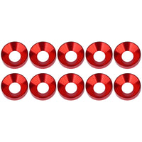 Wanyifa 10pcs Aluminum Alloy Countersunk Washers M2 M2.5 M3 M3.5 M4 M5 M6 M8 M10 Anodized Colourful Countersunk Head Bolt Washer Gaskets