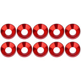 Wanyifa 10pcs Aluminum Alloy Countersunk Washers M2 M2.5 M3 M3.5 M4 M5 M6 M8 M10 Anodized Colourful Countersunk Head Bolt Washer Gaskets