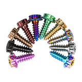 Wanyifa Titanium Bolt M4/M5x15mm Flange Torx Head Self-Tapping Screw for Motorcycle Car Boat Ti Fasteners