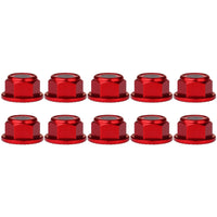 Wanyifa 10pcs Aluminum Nuts M2 M3 M4 M5 M6 M8 Anodized Colourful Flange Hexagon Head Nylon Lock Nut Serrated Lock Spinlock Nuts