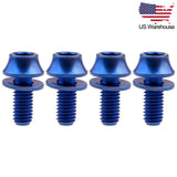 Wanyifa 4pcs M5x12mm Hex Head with No-shedding Washer Screws for Bicycle Water Bottle Cage US Stock