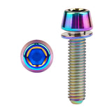 Wanyifa Titanium Bolt M6x16 18 20 25mm Taper Hex Head with Non-Shedding Washer Screw for Bicycle Crank Brake