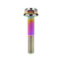 Wanyifa Titanium Bolt M8x15 20 25 30 35 40 45 50 55mm DIN6921 Flange Hex Head Screw for Cycling Motorcycle