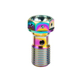 WanyifaチタンボルトM101.0 /1.25mmピッチ六角中空フランジヘッド二輪車用バンジョーネジブレンボブレーキラインシングルホール