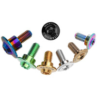 Wanyifa Titanium Bolt M6x14 15 16 17mm Disc-Shaped Torx T30 Step Screw for Locomotive Motorcycle Shell Modification