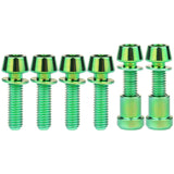 Wanyifa Titanium Bolt Set 4pcs M5x16mm Screws+2pcs M5x18mm Screws+2pcs Steerer Clamp Nuts for Mountain Road Bike 3T ARX LTD Stem Complete Screws Sets Upgrade Kit