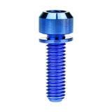 Wanyifa Titanium Bolt M5/M6x16 18 20 25 30 35mm Chamfered Hex Head with Non-shedding Washer Screw for Mountain Bike Road Bicycle Fixing Handlebar Stem
