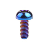 Wanyifa Titanium Bolt M5x12mm Button Hex Head Screw for Bicycle Disc Brake Rotor Water Bottle Cage