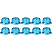 Wanyifa 10pcs Aluminum Nuts M2 M3 M4 M5 M6 M8 Anodized Colourful Flange Hexagon Head Nylon Lock Nut Serrated Lock Spinlock Nuts