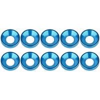 Wanyifa 10pcs Aluminum Alloy Countersunk Washers M2 M2.5 M3 M3.5 M4 M5 M6 M8 M10 Anodized Colourful Countersunk Head Bolt Washer Gaskets