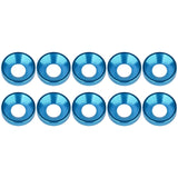 Wanyifa 10pcs Aluminum Alloy Countersunk Washers M2 M2.5 M3 M3.5 M4 M5 M6 M8 M10 Anodized Colourful Countersunk Head Bolt Washer Gaskets
