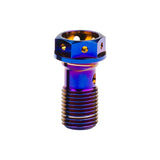 WanyifaチタンボルトM101.0 /1.25mmピッチ六角中空フランジヘッド二輪車用バンジョーネジブレンボブレーキラインシングルホール