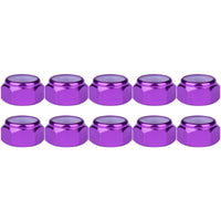 Wanyifa 10pcs Aluminum Nut M2 M3 M4 M5 M6 M8 Anodized Colourful Insert Nylon Lock Hexagon Nuts