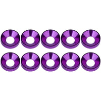 Wanyifa 10pcs Aluminum Alloy Countersunk Washers M2 M2.5 M3 M3.5 M4 M5 M6 M8 M10 Anodized Colourful Countersunk Head Bolt Washer Gaskets