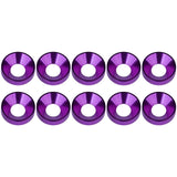 Wanyifa 10pcs Aluminum Alloy Countersunk Washers M2 M2.5 M3 M3.5 M4 M5 M6 M8 M10 Anodized Colourful Countersunk Head Bolt Washer Gaskets
