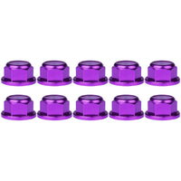Wanyifa 10pcs Aluminum Nuts M2 M3 M4 M5 M6 M8 Anodized Colourful Flange Hexagon Head Nylon Lock Nut Serrated Lock Spinlock Nuts