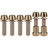 Wanyifa Titanium Bolt Set 4pcs M5x16mm Screws+2pcs M5x18mm Screws+2pcs Steerer Clamp Nuts for Mountain Road Bike 3T ARX LTD Stem Complete Screws Sets Upgrade Kit