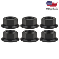 Wanyifa 6pcs Titanium Nut M5 M6 M8 M10 M12 M14 M16 DIN6923 Flange Hex Nuts US Stock