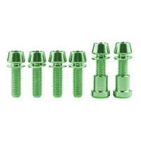 Wanyifa Titanium Bolt Set 4pcs M5x16mm Screws+2pcs M5x18mm Screws+2pcs Steerer Clamp Nuts for Mountain Road Bike 3T ARX LTD Stem Complete Screws Sets Upgrade Kit