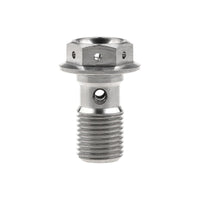 Wanyifa Titanium Bolt M10 Pitch1.0/1.25mm Flange Hex Head Single Hole Oil Pipe Banjo Screw for Brembo Motorcycle Brake Line