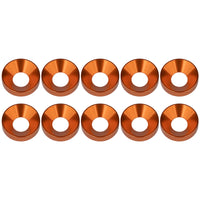 Wanyifa 10pcs Aluminum Alloy Countersunk Washers M2 M2.5 M3 M3.5 M4 M5 M6 M8 M10 Anodized Colourful Countersunk Head Bolt Washer Gaskets