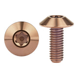 Wanyifa Titanium Bolt M4/M5/M6x10 12 15 20 25 30 35mm Umbrella Torx Head Screw for Bike Motorcycle Disc Brake Ti Fasteners