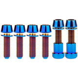 Wanyifa Titanium Bolt Set 4pcs M5x16mm Screws+2pcs M5x18mm Screws+2pcs Steerer Clamp Nuts for Mountain Road Bike 3T ARX LTD Stem Complete Screws Sets Upgrade Kit