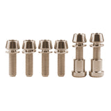 Wanyifa Titanium Bolt Set 4pcs M5x16mm Screws+2pcs M5x18mm Screws+2pcs Steerer Clamp Nuts for Mountain Road Bike 3T ARX LTD Stem Complete Screws Sets Upgrade Kit