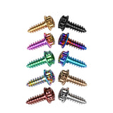 Wanyifa Titanium Bolt M4/M5x15mm Flange Torx Head Self-Tapping Screw for Motorcycle Car Boat Ti Fasteners