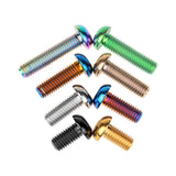 Wanyifa Titanium Bolt M8x15 20 25 30 35mm Button Hex Allen Key Head Screw for Motor Bike Disc Brake