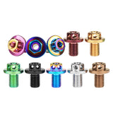 Wanyifa Titanium Bolt M7x10mm Oil Line Fitting Bolts Oil Pipe Hose Locking Screws for Bicycle