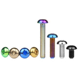 Wanyifa Titanium Bolt M4x6 8 10 12 15 20mm Button Hex Allen Key Head Screw for Bicycle
