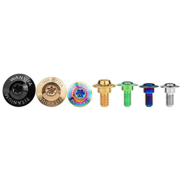 Wanyifa Titanium Bolt M5/M6x11 12 13mm Disc-Shaped Torx Head Step Screw for Locomotive Motorcycle Shell Modification