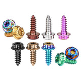 Wanyifa Titanium Bolt M4/M5x15mm Flange Torx Head Self-Tapping Screw for Motorcycle Car Boat Ti Fasteners