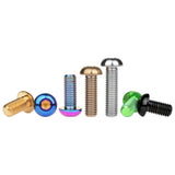 Wanyifa Titanium Bolt M6x12 16 20 25 30mm Button Hex Allen Head Screws for Motorcycle Car Aeromodelling Refit