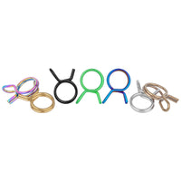 Wanyifa Titanium Clip 9.8mm Upper Pump Tubing Air Filter Waste Oil Pipe Fuel Line Spring Clips Clamps Sealing Hose Motorcycle Clips Clamp