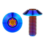 Wanyifa Titanium Bolt M4/M5/M6x10 12 15 20 25 30 35mm Umbrella Torx Head Screw for Bike Motorcycle Disc Brake Ti Fasteners