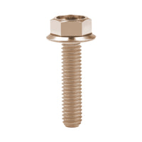 Wanyifa Titanium Bolt M6x10 15 20 25 30 35mm DIN6921 Flange Hex Head Screw for Motorcycle Ti Fastener