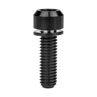 Wanyifa Titanium Bolt M5/M6x16 18 20 25 30 35mm Chamfered Hex Head with Non-shedding Washer Screw for Mountain Bike Road Bicycle Fixing Handlebar Stem