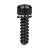 Wanyifa Titanium Bolt M5/M6x16 18 20 25 30 35mm Chamfered Hex Head with Non-shedding Washer Screw for Mountain Bike Road Bicycle Fixing Handlebar Stem
