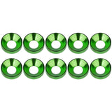 Wanyifa 10pcs Aluminum Alloy Countersunk Washers M2 M2.5 M3 M3.5 M4 M5 M6 M8 M10 Anodized Colourful Countersunk Head Bolt Washer Gaskets