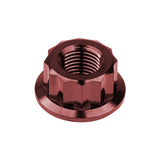 Wanyifa Titanium Nut M5 M6 M8 M10 M12 External 12-Point Flange CNC Nuts for Bike Motorcycle Car