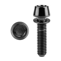 Wanyifa Titanium Bolt M6x16 18 20 25mm Taper Hex Head with Non-Shedding Washer Screw for Bicycle Crank Brake