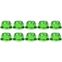 Wanyifa 10pcs Aluminum Nuts M2 M3 M4 M5 M6 M8 Anodized Colourful Flange Hexagon Head Nylon Lock Nut Serrated Lock Spinlock Nuts