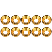 Wanyifa 10pcs Aluminum Alloy Countersunk Washers M2 M2.5 M3 M3.5 M4 M5 M6 M8 M10 Anodized Colourful Countersunk Head Bolt Washer Gaskets
